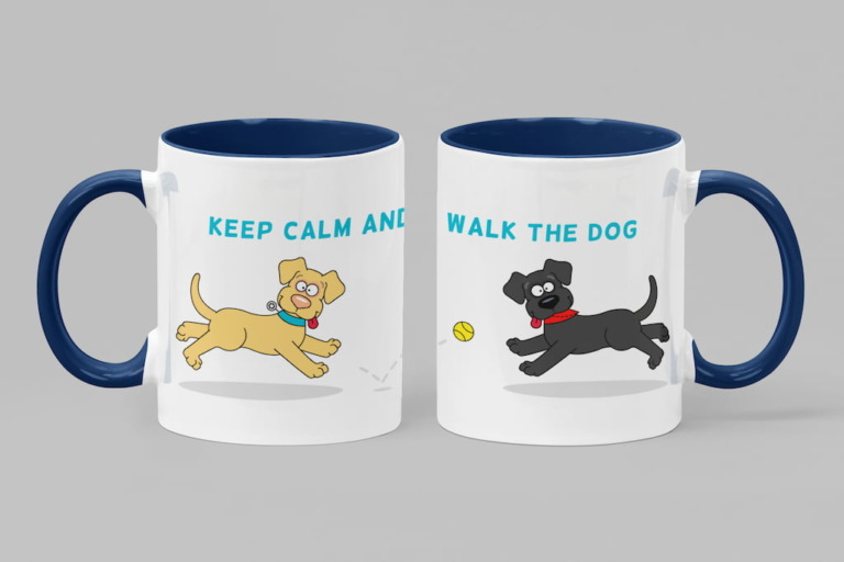 Keep calm and walk the dog - blauw